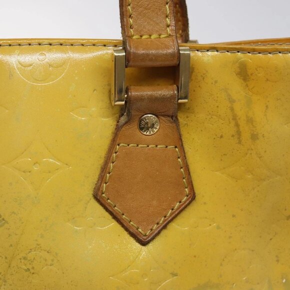 LOUIS VUITTON Monogram Vernis Houston Hand Bag Gris M91053 LV Auth ki5565 - Picture 10 of 16